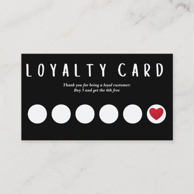 Business Loyalty Card. Edit the text Card (Front)