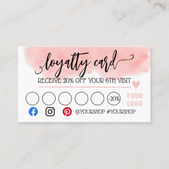 Business loyalty card marketing discount (Front)
