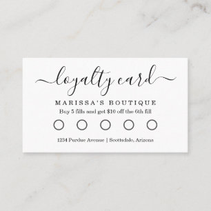 Business Loyalty Card / Reward Punch Card