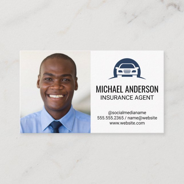 Business Man | Automobile Logo Business Card (Front)