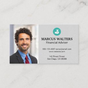 Business Man   Finance Logo Card