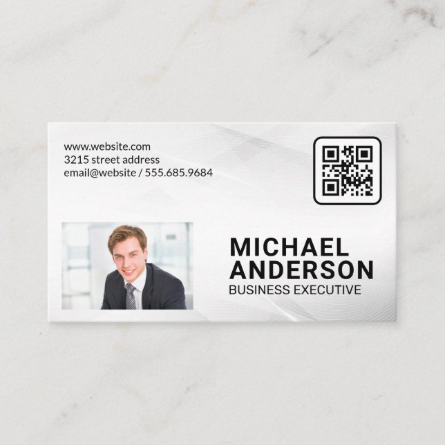 Business Man in Suit | QR Code | Corporate Card (Front)