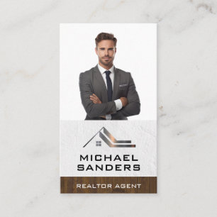 Business Man in Suit Smiling Business Card