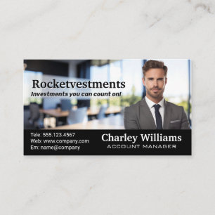Business Man in the Office   Financial Investor Card