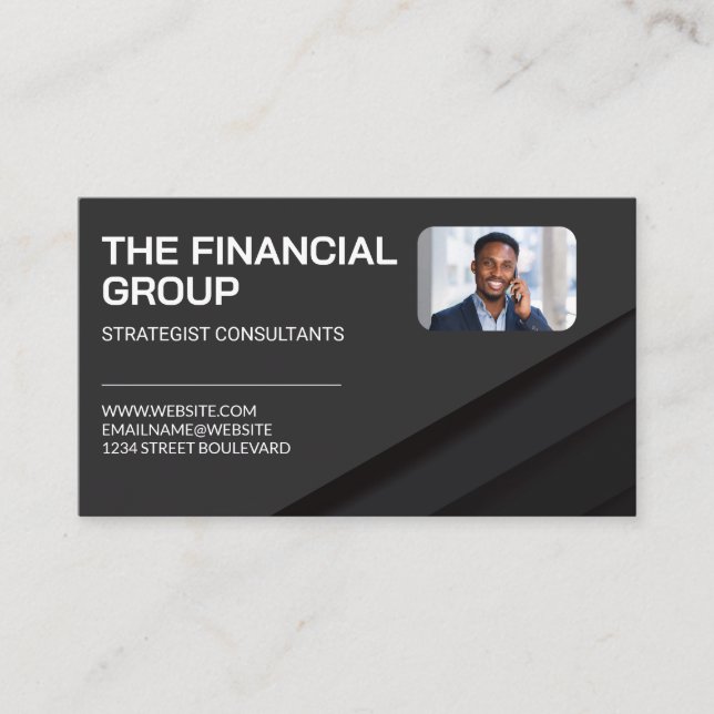Business Man on Phone | Corporate Card (Front)