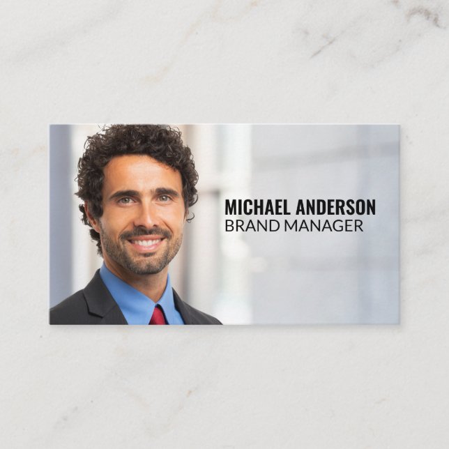 Business Man Portrait | Custom Add Photo Card (Front)