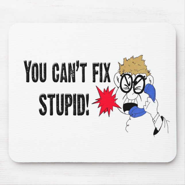 Business Man Yelling in Phone Mouse Pad (Front)