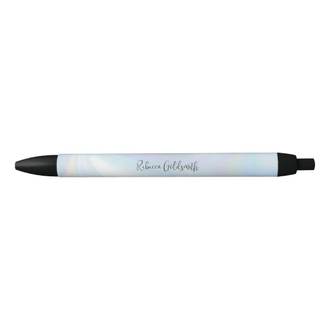 Business Manager Script Holographic Black Ink Pen (Front)