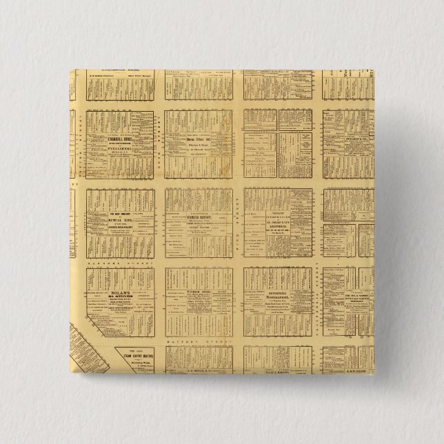 Business Map of San Francisco 15 Cm Square Badge (Front)