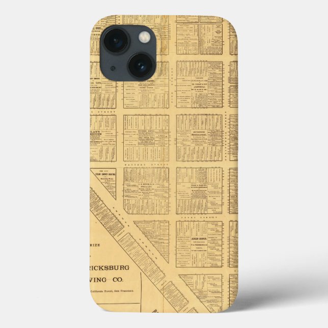 Business Map of San Francisco Case-Mate iPhone Case (Back)