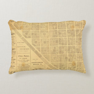 Business Map of San Francisco Decorative Cushion
