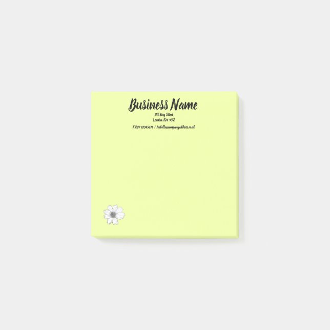 Business Marketing items personalized Green Post-it Notes (Front)