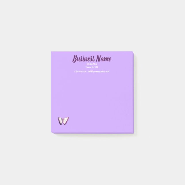 Business Marketing items personalized purple Post-it Notes (Front)