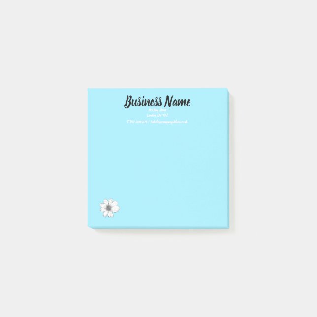 Business Marketing items personalized teal Post-it Notes (Front)