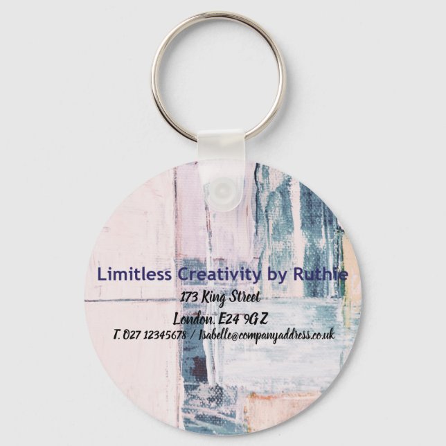 Business Marketing Personalised Logo Key Ring (Front)