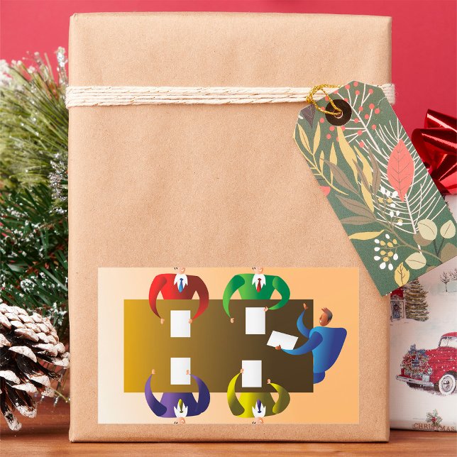 Business Meeting Rectangular Sticker (Creator Uploaded)