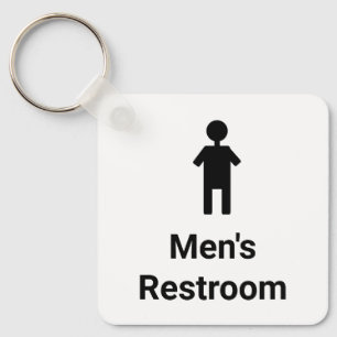 Business Men's Restroom Return Key to Suite White Ring