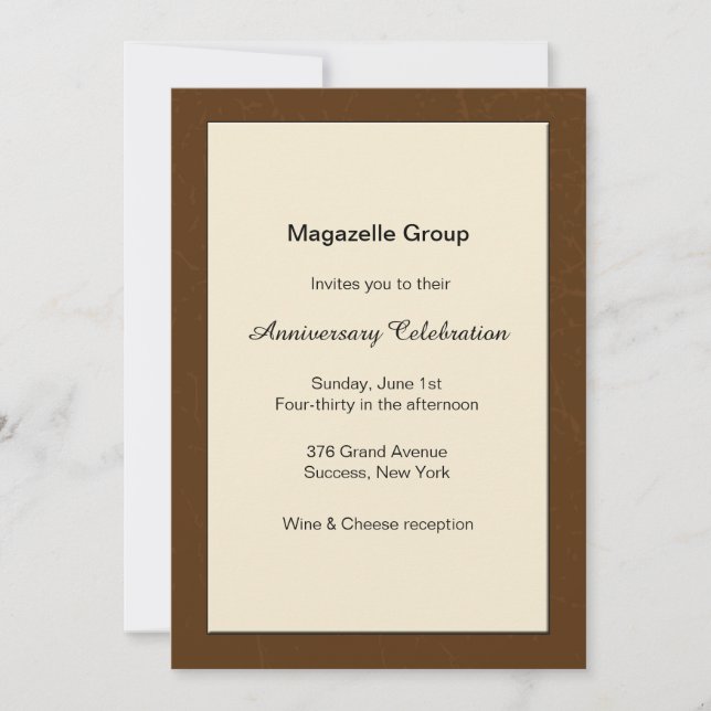 Business Merit Anniversary Invitation (Front)