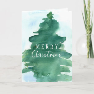 Business Merry Christmas Tree Winter Snow Card