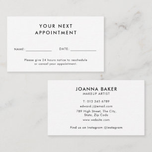 Business Minimalist Modern Professional Stylish Appointment Card
