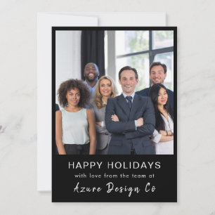 Business Modern Christmas Photo Holiday Design Card