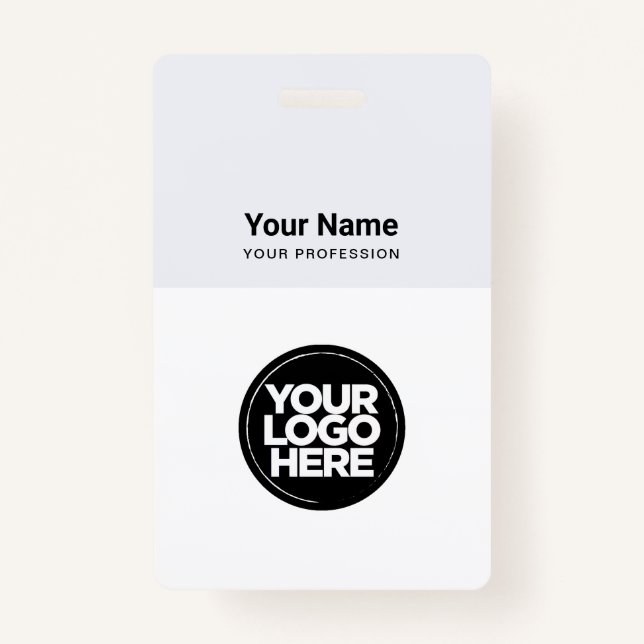 Business Modern Custom Employee Staff ID Logo ID Badge (Front)