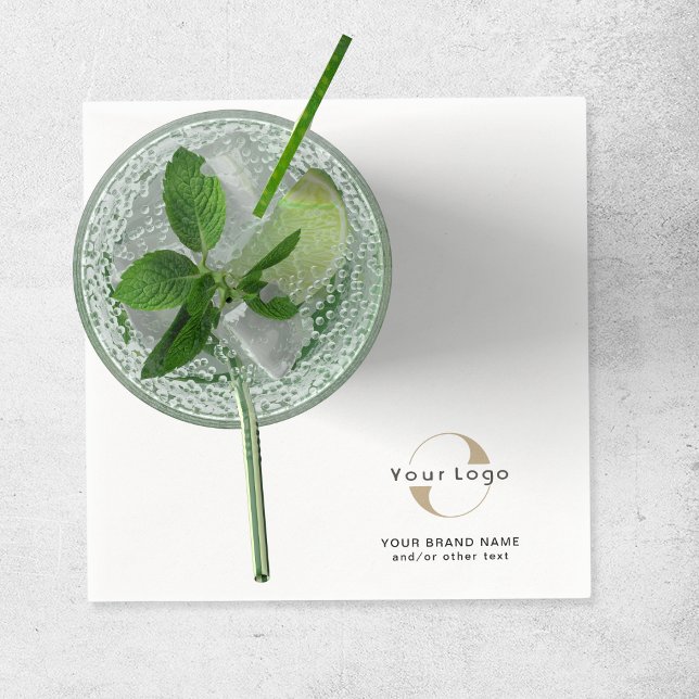 Business Modern Logo Clean Minimal Company White N Napkin (Creator Uploaded)