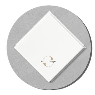 Business Modern Logo Clean Minimal Company White Napkin