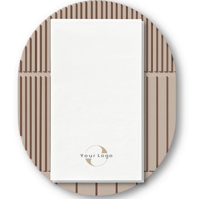 Business Modern Logo Clean Minimal Company White Napkin (Creator Uploaded)