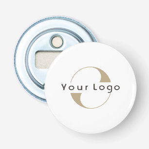 Business Modern Logo Clean Minimal Company White P Bottle Opener