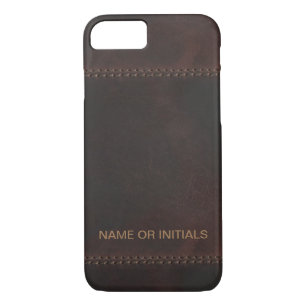 Business Monogram Leather Look iPhone 8/7 Case
