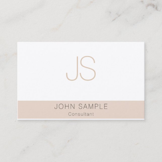 Business Monogram Modern Template Professional Card (Front)