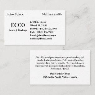 Business Monogram Simple Basic Classic Card