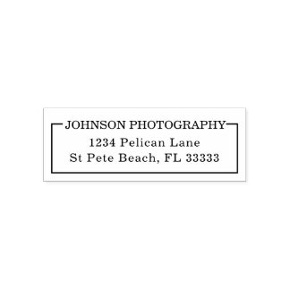 Business Name and Address in Frame Self-inking Stamp