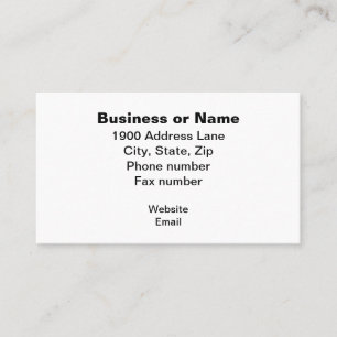 Business Name and Information Centred in the Card