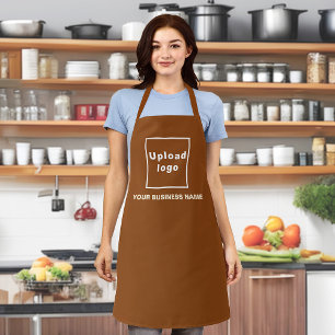 Business Name and Logo Brown Apron
