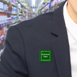 Business Name and Logo Green Square Button<br><div class="desc">Square button that you can customise to put your business name and logo. You can use this button as uniform accessory of your staff. You can also use it as packaging accessory. You can also include it in your marketing materials to advertise your business or to promote your brand name...</div>