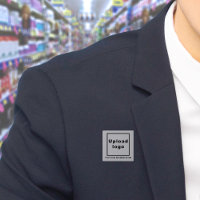Business Name and Logo Grey Square Button