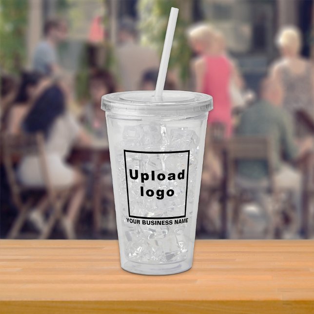 Business Name and Logo on Acrylic Tumbler (Build brand name awareness. Your business name and logo on acrylic tumbler.)