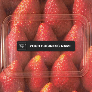 Business Name and Logo on Black Small Rectangle