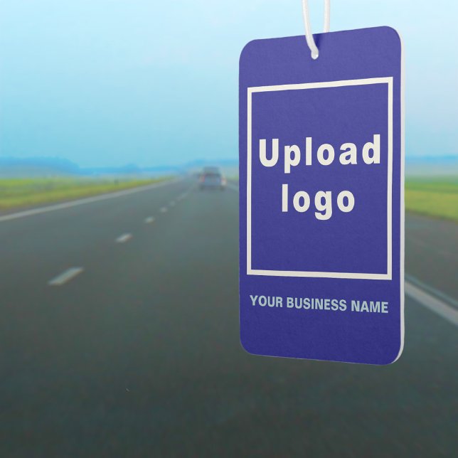Business Name and Logo on Blue Air Freshener (Business name and logo on blue air freshener)