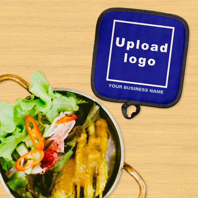 Business Name and Logo on Blue Pot holder (Business name and logo on blue pot holder)