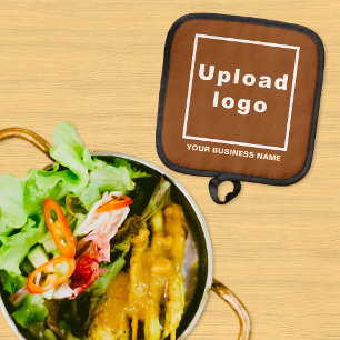 Business Name and Logo on Brown Pot holder
