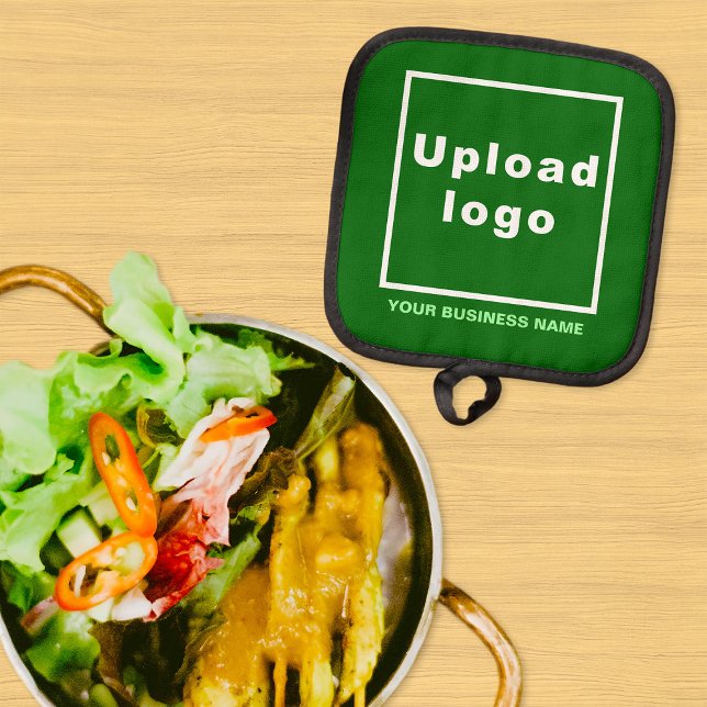 Business Name and Logo on Green Pot holder (Business name and logo on green pot holder)