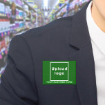 Business Name and Logo on Green Rectangle Button<br><div class="desc">Green rectangle button that you can customise by typing your business name and uploading your business logo. Customise it and use it as a uniform accessory to advertise your business or to promote your brand name to customers or clients. Customisable accessory that you can use as marketing material to build...</div>