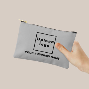 Business Name and Logo on Grey Small Pouch