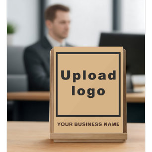 Business Name and Logo on Light Brown Acrylic Sign