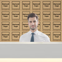 Business Name and Logo on Light Brown
