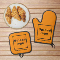 Business Name and Logo on Orange Colour