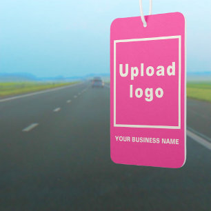 Business Name and Logo on Pink Air Freshener